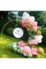Küf Yeşili Beyaz Pembe Balon Zinciri 100 Adet