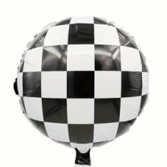 18” Damalı Yuvarlak Folyo Balon 5612