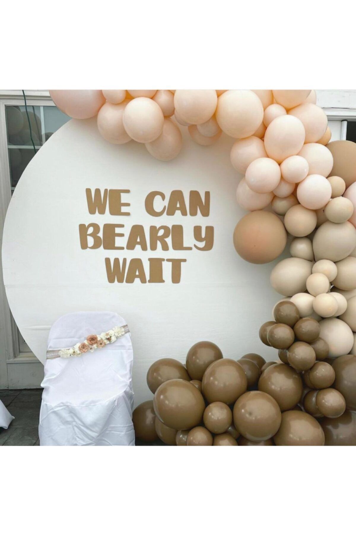 Pastel Kahverengi Somon Balon Zinciri 100 Adet