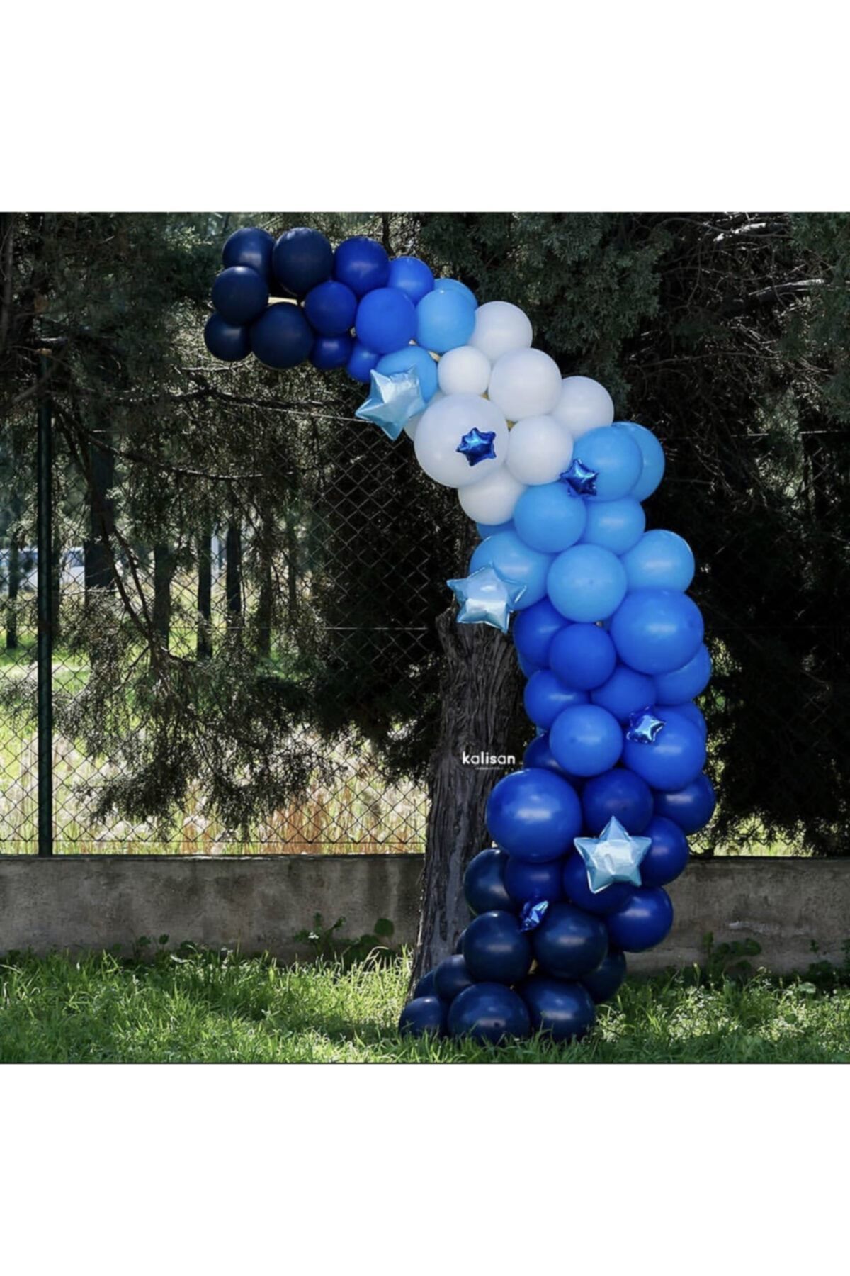 Mavi Tonları Balon Zinciri 100 Adet