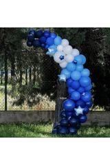 Mavi Tonları Balon Zinciri 100 Adet