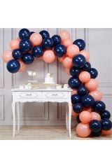 Gece Mavisi Somon Zincir Balon Seti 100 Adet