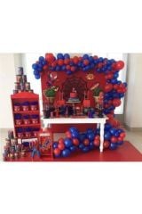 100 Adet Spider Man Temalı Balon Ve 5 Metre Balon Zinciri