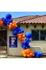 Pastel Turuncu Koyu Mavi Balon Zinciri 100 Adet