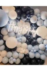 Gece Mavisi Fırtına Mavisi Ve Deniz Kumu Balon Zinciri 100 Adet