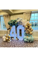 Krom Gold Gümüş Pastel Adaçayı ve Kış Yeşili Balon Zinciri 100 Adet