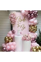 Pembe Gold Krom Balon Zinciri 100 Adet