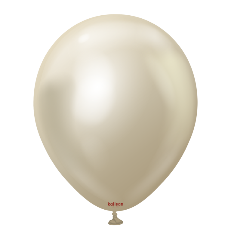 18'' Mirror Balon Beyaz Altın 5 li Paket