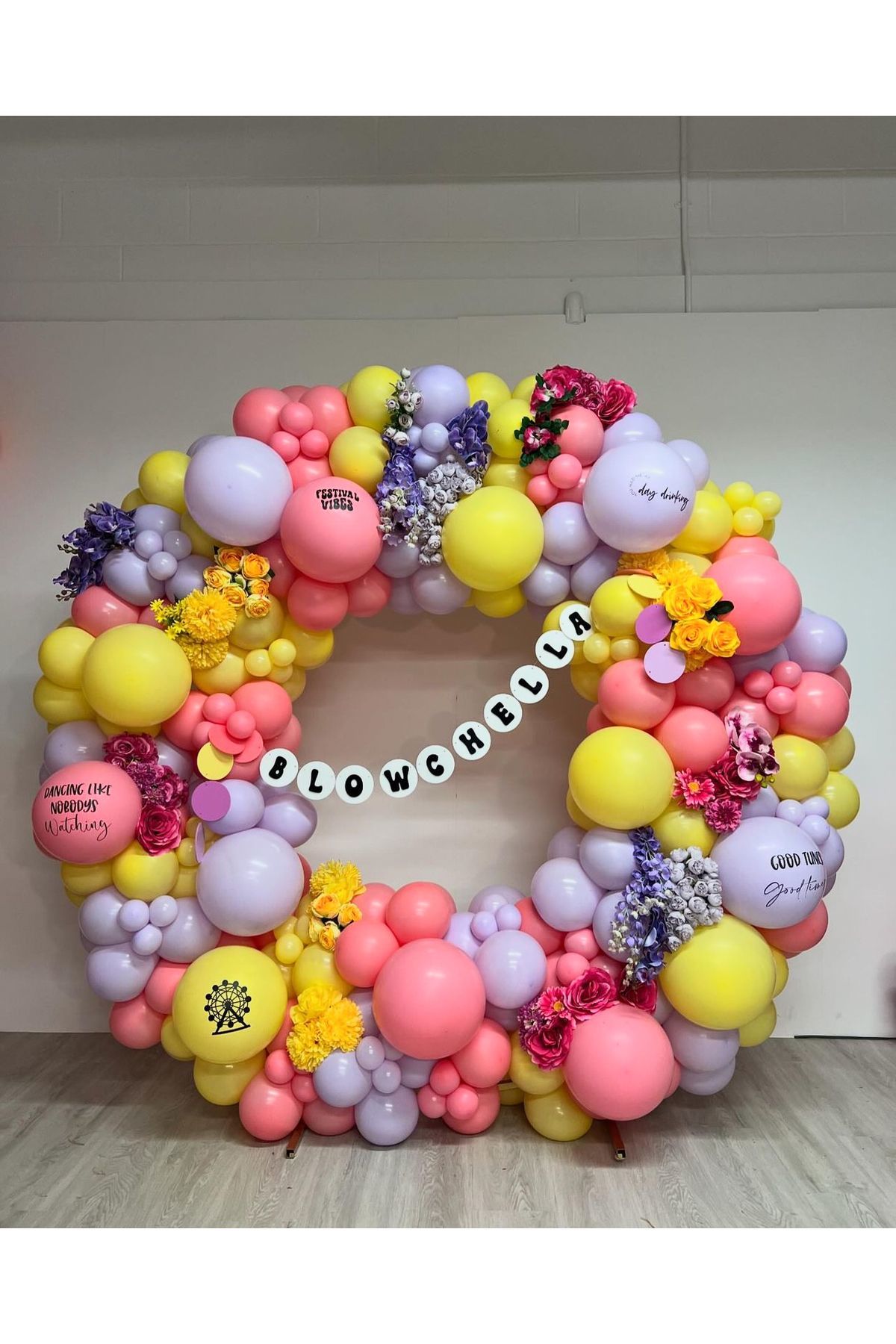 Retro Zeytin Yeşili Flamingo Pembe ve Makaron Lila Balon Zinciri 100 Adet
