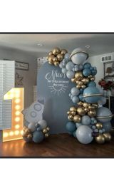 Krom Gold Derin Okyanus ve Fırtına Mavisi Balon Zinciri 100 Adet